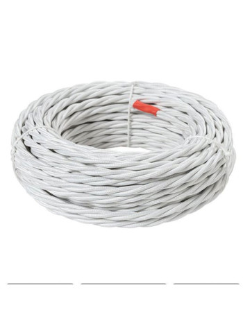 Ретро провод TDM "Эко" 3x1,5 витой ГОСТ белый 50м SQ2801-0103