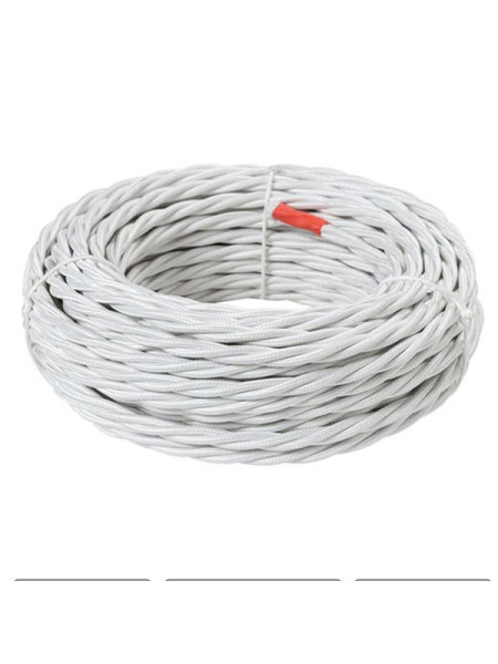 Ретро провод TDM "Эко" 3x1,5 витой ГОСТ белый 50м SQ2801-0103