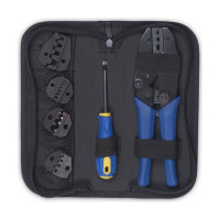 Набор инструментов Cabeus инструмент обжимной для кабельных наконечников, отвертка, сменные  насадки 5 шт. HT-TK-04