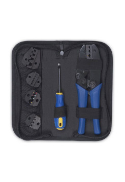 Набор инструментов Cabeus инструмент обжимной для кабельных наконечников, отвертка, сменные  насадки 5 шт. HT-TK-04