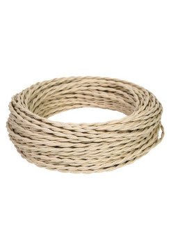 Витой провод iTOK Ретро, ПВХ, ПуГВнг(А)-LS 3x1,5, ГОСТ, слоновая кость GE70151-02 (30 метров) i-KPP-PUGVNG-LS-RETRO-315-30-IV