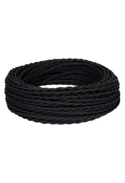 Витой провод iTOK ретро пвх пугвнг(а)-ls 2x2,5 гост черный (30 метров) ge70142-05 i-KPP-PUGVNG-LS-RETRO-225-30-BL