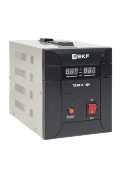 Электронный модернизированный стабилизатор напряжения EKF TITAN -ТF-1500 напольного исполнения stab-TF-1500