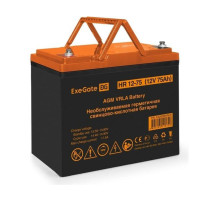 Аккумуляторная батарея HR 12-75 12 V, 75 A*h, под болт М6 ExeGate 282984