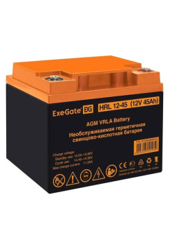 Аккумуляторная батарея HRL 12-45 12 V, 45 A*h, под болт М6 ExeGate 285666