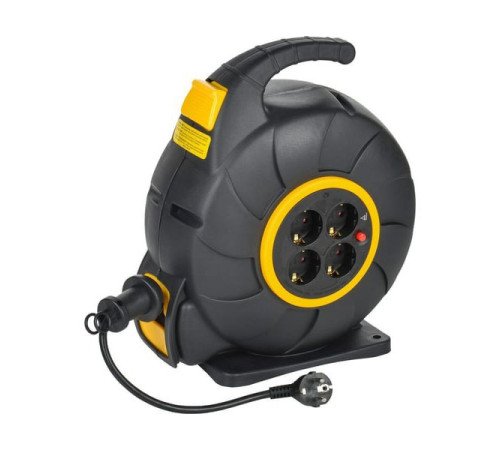 Удлинитель IEK Twist катушка ук20 4места, 2p+pe/20м, 3x1,5мм2, автосмотка TW-KP27-16-04-20