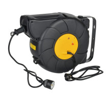 Удлинитель IEK Twist катушка ук25 1место, 2p+pe/25м+2м, 3x1,5мм2, автосмотка TW-KP27-16-01-25-02
