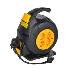 Удлинитель IEK Twist катушка ук10 4мест. 2p+pe/10м, 3x1,5мм2, автосмотка TW-KP27-16-04-10