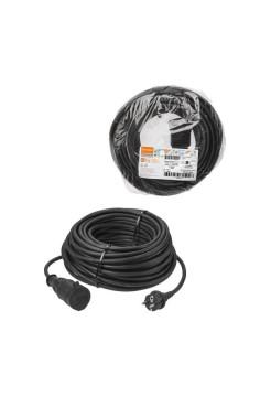 Силовой удлинитель-шнур TDM каучук, кг, ip44, штепсельное гнездо, с заземлением, 4000 вт, 40 м, народный SQ1307-0244
