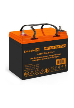 Аккумуляторная батарея HR 12-33 12V 33Ah, под болт М6 ExeGate 282975