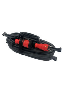 Удлинитель силовой iTOK тип SUR серии iCONNECT COLOR на рамке с заземлением ПВС 3x2,5 мм 1 гнездо IP44 ГОСТ цвет черный 30 м i-CONNECT-COLOR-SUR-PVS-325-1-44-30-BLACK