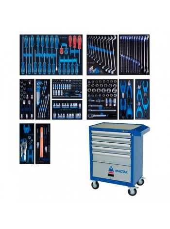 Набор инструментов в синей тележке, 235 предметов KING TONY EFFORT 934-235AMB