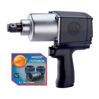 Пневмогайковерт 3/4", 1085 нм, в комплекте 3 торцевые головки KING TONY p33621-075b