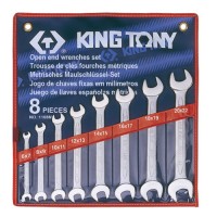 Набор рожковых ключей, 6-22 мм, 8 предметов KING TONY 1108MR