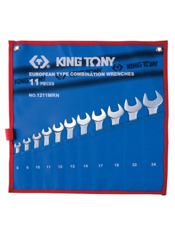 Набор комбинированных ключей, 8-24 мм, 11 предметов KING TONY 1211MRN