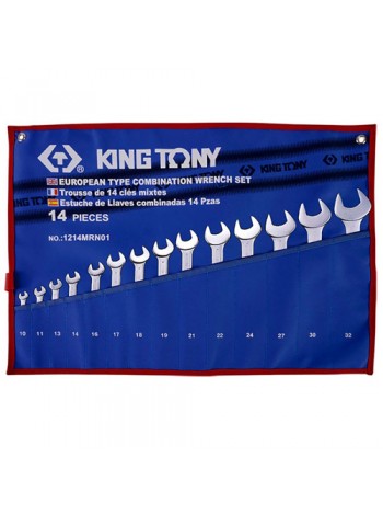Набор комбинированных ключей, 10-32 мм, 14 предметов KING TONY 1214MRN01