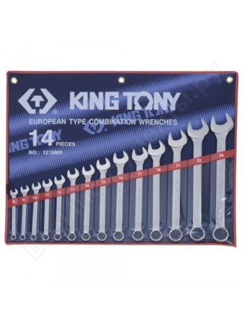 Набор комбинированных ключей, 8-24 мм, 14 предметов KING TONY 1215MR01