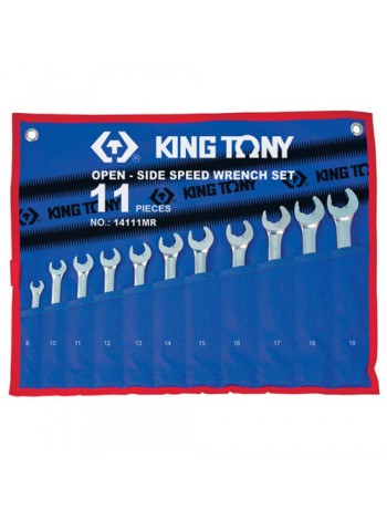 Набор трещоточных ключей, 8-19 мм, 11 предметов KING TONY 14111MRN