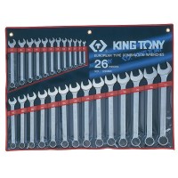 Набор комбинированных ключей, 6-32 мм, 26 предметов KING TONY 1226MR