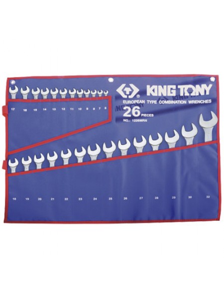 Набор комбинированных ключей, 26 предметов KING TONY 1226MRN