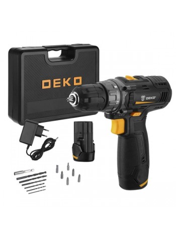 Аккумуляторная дрель-шуруповерт DEKO GCD12DU3 SET6 в кейсе + оснастка 13 шт. 063-4007
