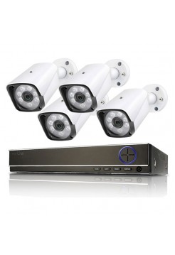 Готовый комплект видеонаблюдения Ivue IP 4Mpx для улицы и дачи на 4 камеры IVUE-4MP IPC-B4