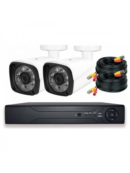 Комплект видеонаблюдения PS-link AHD 2Мп KIT-C202HD 2 камеры для улицы 2997