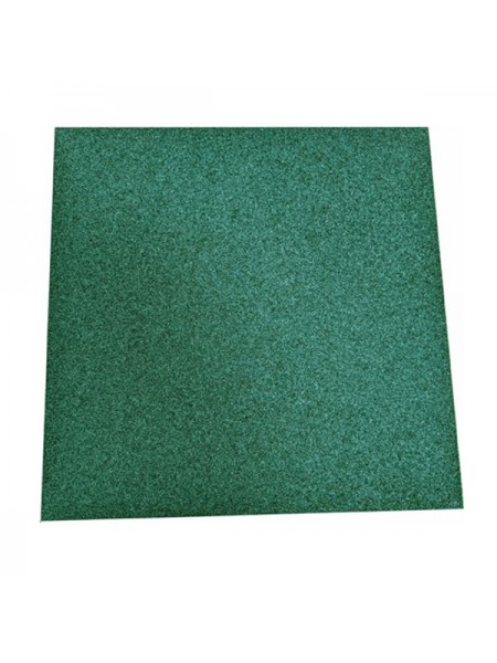 Плитка из резиновой крошки АМОРТЕКС 10 кв.м. 500x500x30 мм цвет зеленый 0132