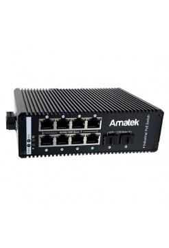 Коммутатор 10-портовый промышленный управляемый Amatek AN-SXGM10P8A 7000659