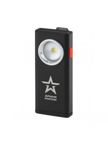 Светодиодный ручной аккумуляторный фонарь ЭРА АРМИЯ РОССИИ Офицерский RA-802 алюминий, магнит, крючок Б0036609