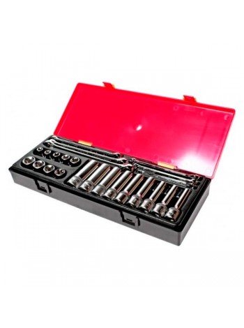 Набор инструментов TORX ключи E6-E24, головки E10-E24 в кейсе 24шт JTC-K4241