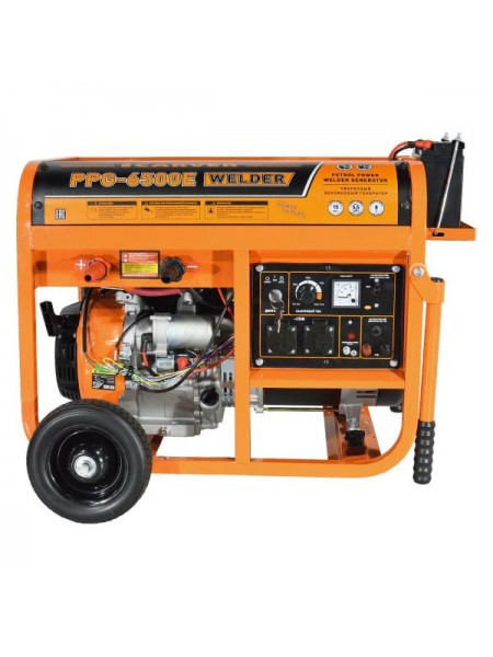 Бензиновый генератор Carver PPG- 6500e welder сварочный; lt-190f, 5,0/5,5квт, 230в, бак 25 л, обм.медь 01.020.00039