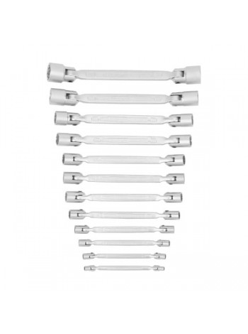 Набор 12-гранных двусторонних шарнирных ключей NORGAU NBS34-012 6x7-30x32 мм, 12 шт. 060510712
