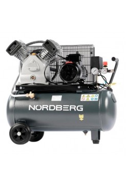 Поршневой компрессор с ременной передачей NORDBERG 380В, ресивер 50 л, 420л/мин NCP50/420