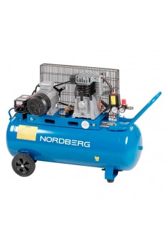 Поршневой компрессор NORDBERG с ременной передачей, 220 В, ресив. 100 л, 390 л/мин NCE100/390