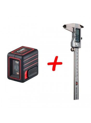 Лазерный уровень ADA CUBE MINI Professional Edition + Штангенциркуль цифровой Mechanic 150 PRO НОВОГОДНИЙ КОМПЛЕКТ А00731