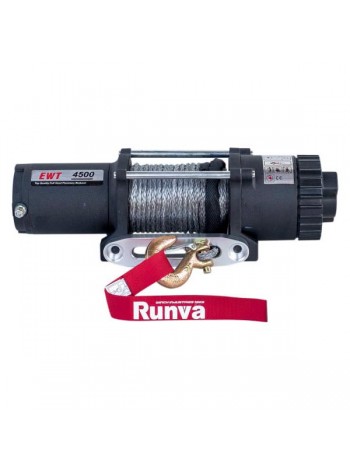 Электрическая лебёдка RUNVA 12V 4500A lbs синтетический трос EWT4500ASR