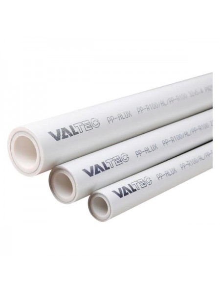 Труба PP-ALUX армированная алюминием, PN 25, 50мм, белый VALTEC VTp.700.AL25.50
