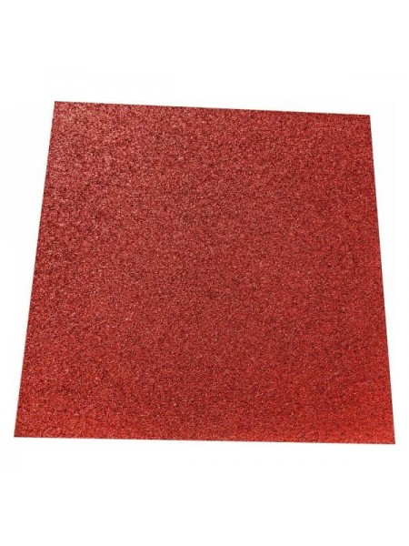 Плитка из резиновой крошки АМОРТЕКС 10 кв.м., 500x500x40 мм, цвет красный 0141