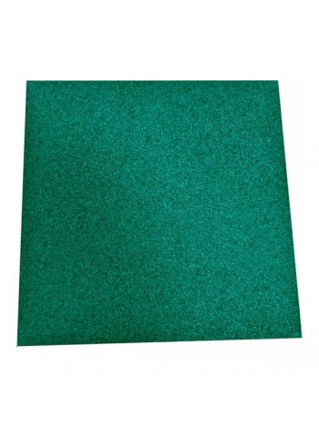 Плитка из резиновой крошки АМОРТЕКС 10 кв.м., 500x500x40мм, цвет зеленый 0142