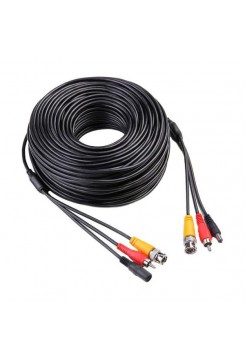 Готовый кабель для видеонаблюдения PS-link квк 50 метров с аудиокабелем brd50 1065