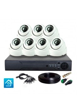 Комплект видеонаблюдения PS-link ahd 2мп kit-a207hd 7 камер для помещения 3959