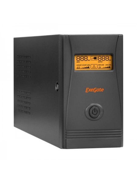 Источник бесперебойного питания ExeGate Power Smart ULB-650.LCD.AVR.EURO <650VA/360W, LCD, AVR, 2 евророзетки> 285568