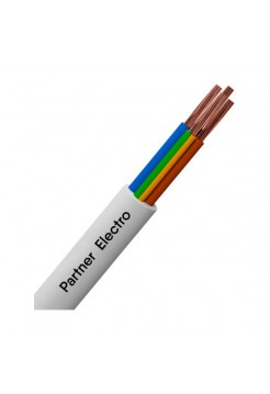 Провод Партнер-электро ПВСнгА-LS 4x1,5, ГОСТ, белый, 50м P021G-04NP05MC-B050WT