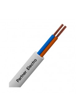 Провод Партнер-электро ПВСнгА-LS 2x2,5, ГОСТ, белый, 50м P021G-02N06MC-B050WT