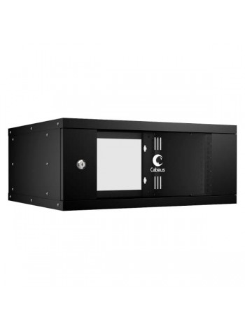 Телекоммуникационный настенный шкаф Cabeus 19" 4U, серия LIGHT разборный, цвет черный WSC-05D-4U55/45-BK