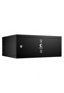 Телекоммуникационный настенный шкаф Cabeus 19" 4U, серия LIGHT разборный, цвет черный WSC-05D-4U55/45m-BK