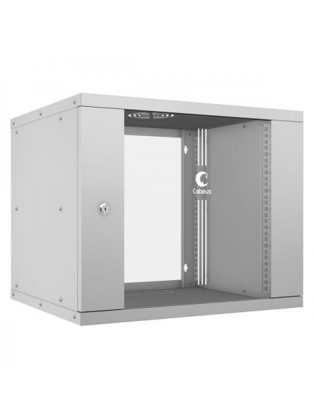Телекоммуникационный настенный шкаф Cabeus 19" 9U, серия LIGHT разборный, цвет серый WSC-05D-9U55/45