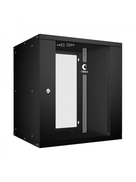 Телекоммуникационный настенный шкаф Cabeus 19" 12U, серия LIGHT разборный, цвет черный WSC-05D-12U55/45-BK