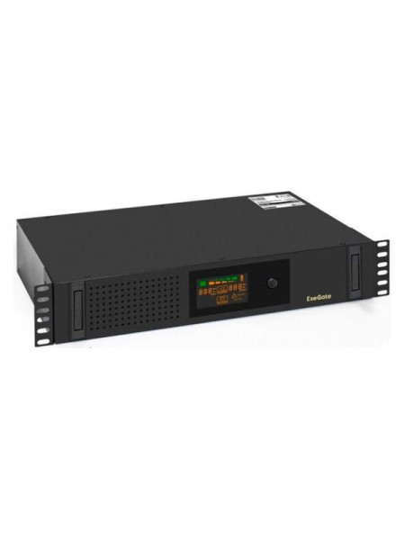 ИБП ExeGate ServerRM UNL-1000.LCD.AVR.2SH.3C13.USB.2U 1000VA 650W, Color LCD, AVR, 2*Schuko+3*C13, USB, 2U, установка в стойку, Black 293850